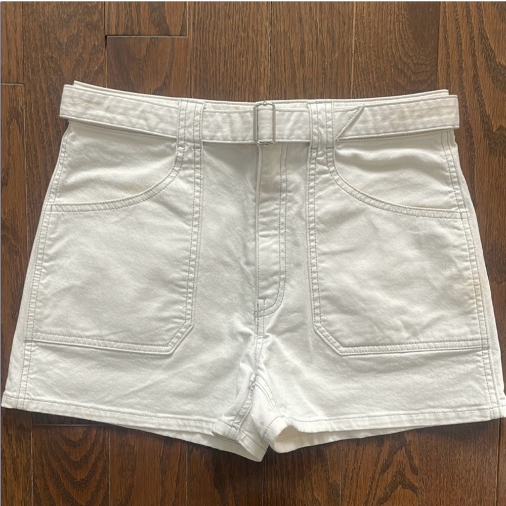 Club Monaco White High Waist Shorts